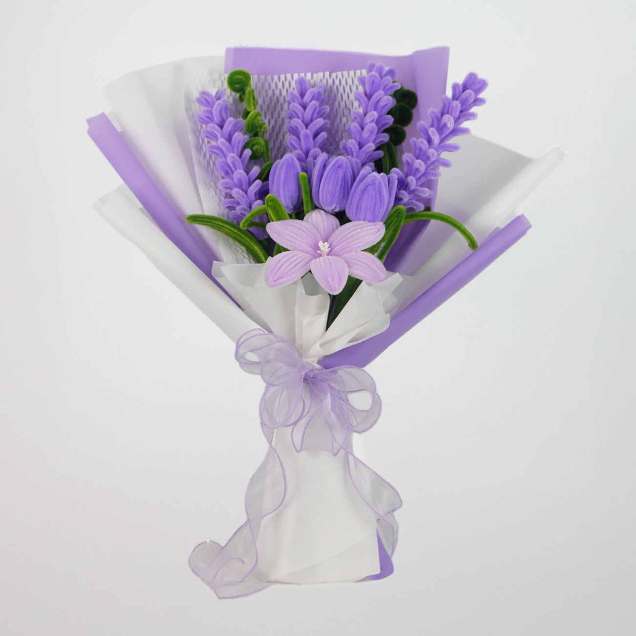 Enchanted Essence – Purple Lily, Tulip & Lavender Bouquet | Elle