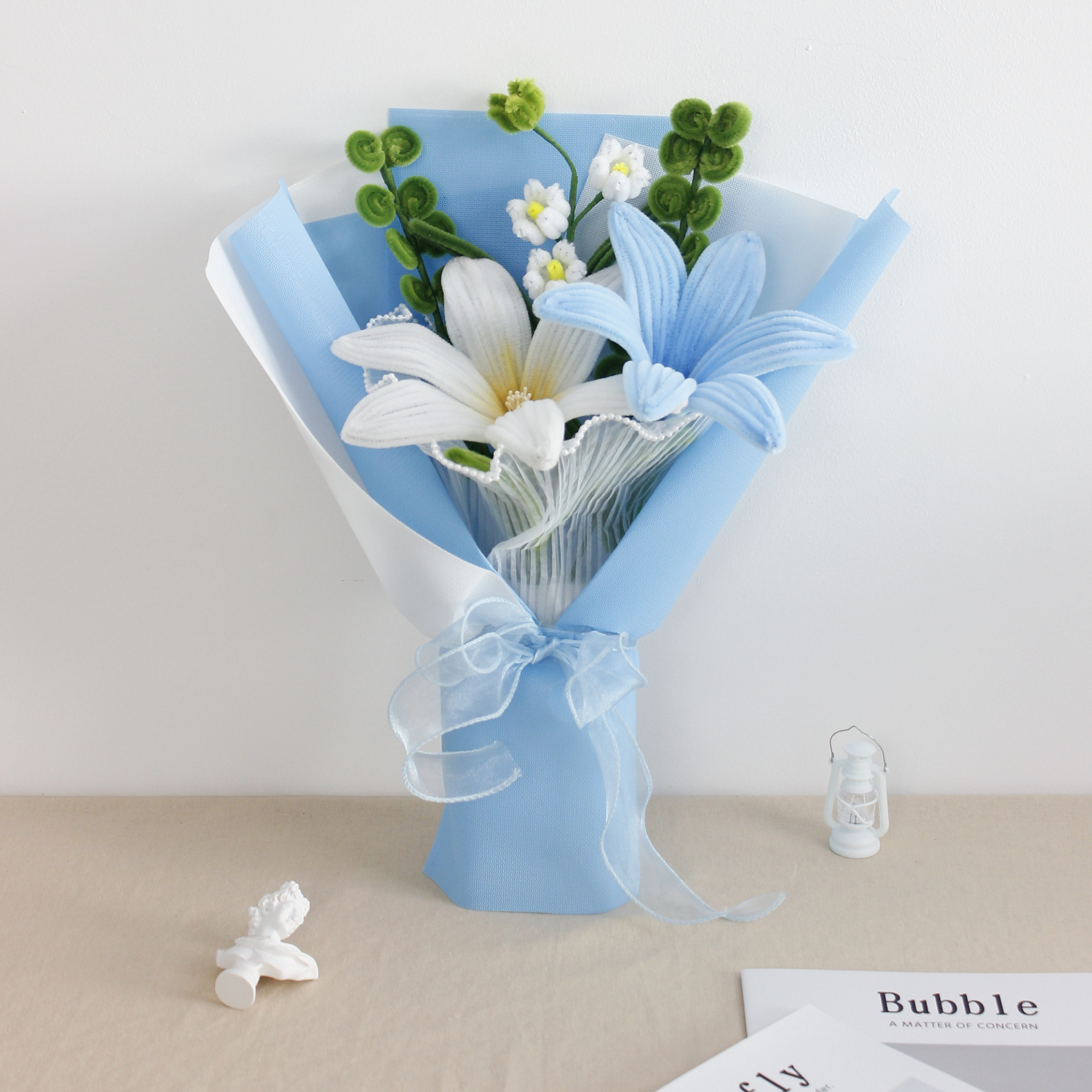flower bouquet lilies DIY Kit of Pipe Cleaner Flowers