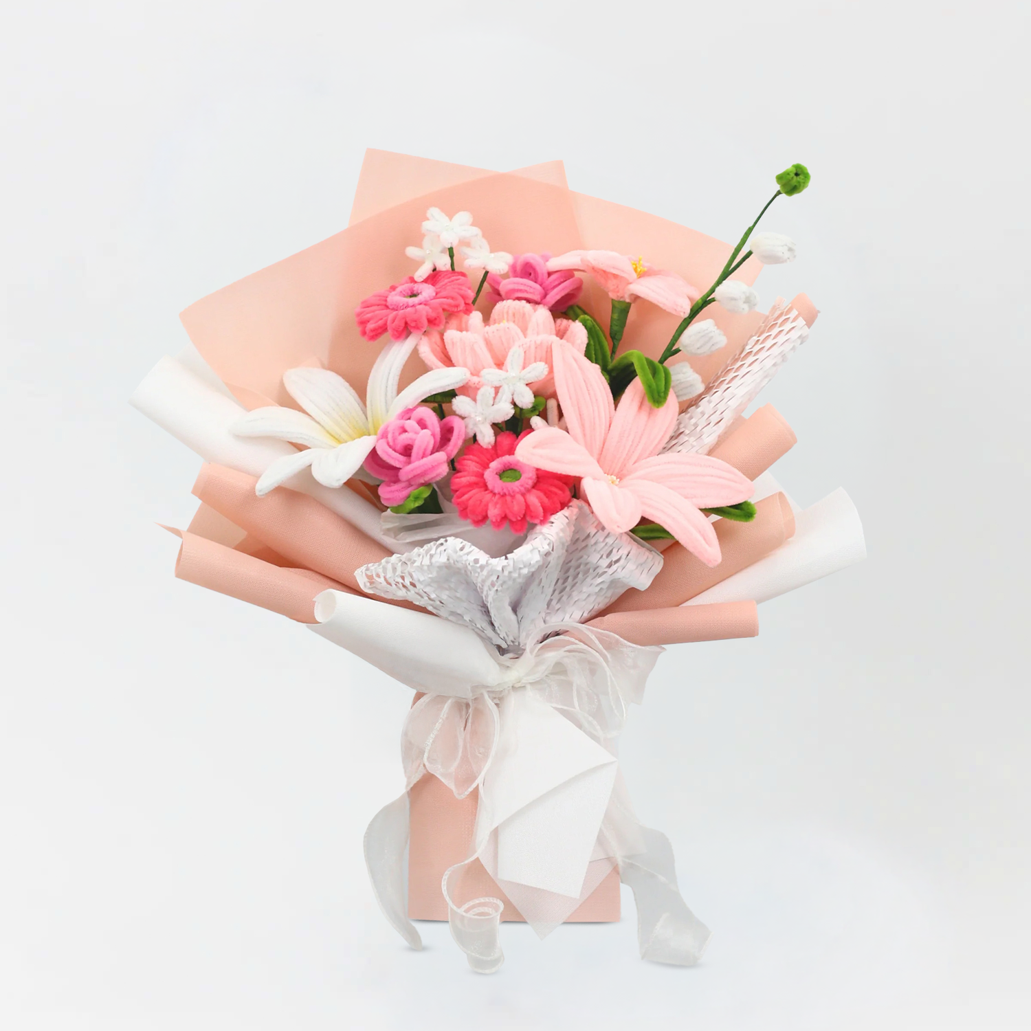 Joyful Blooms – Handcrafted Lily, Rose & Daisy Bouquet | Elle Blooming