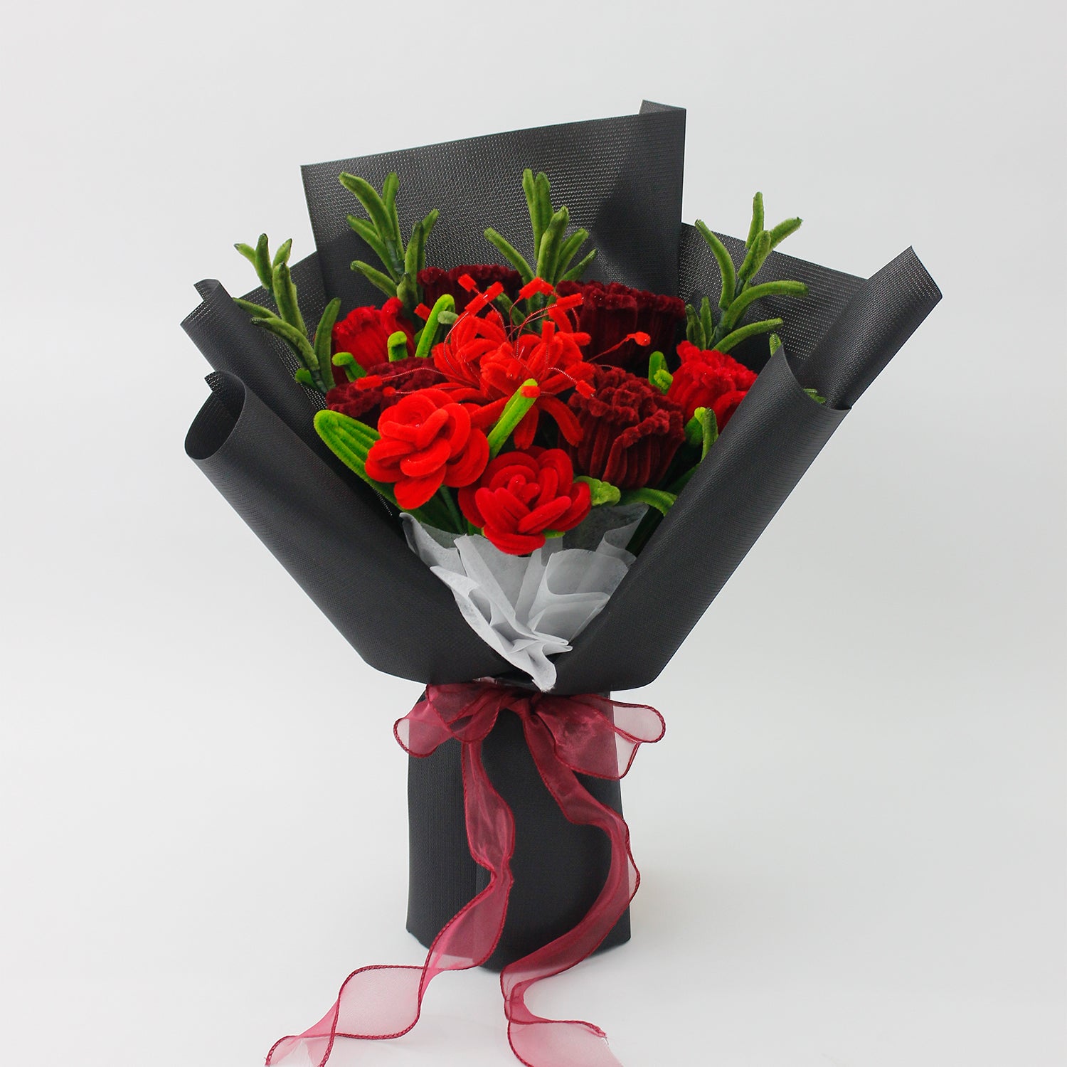 Rouge Noir Bouquet – Handmade Lily & Tulip Arrangement | Elle Blooming