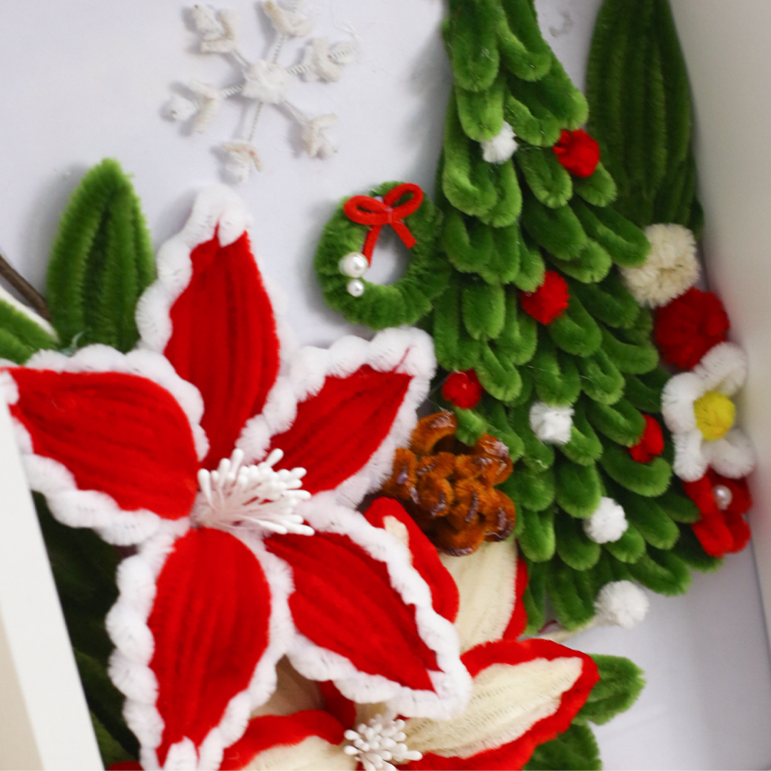Merry Poinsettia Frame