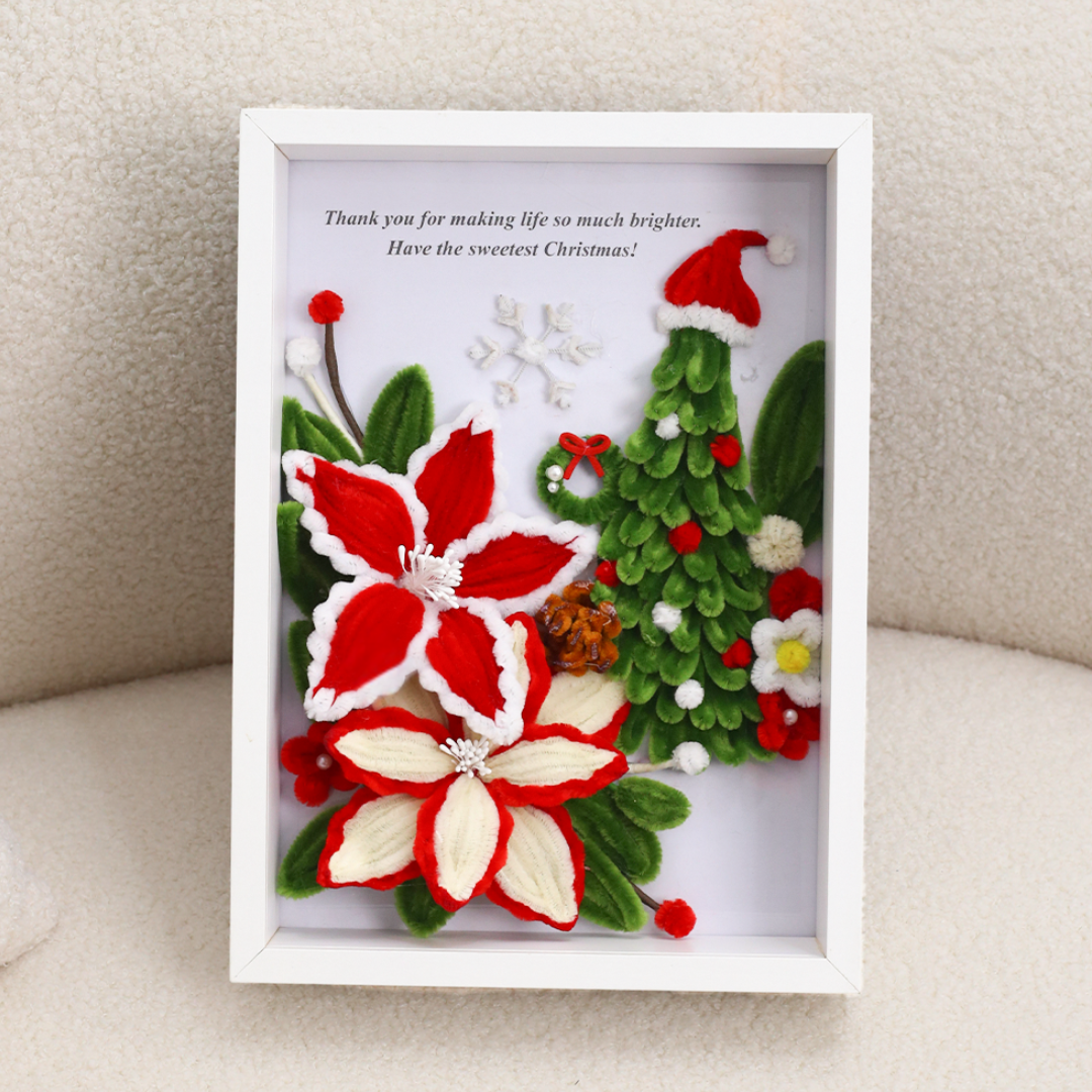 Merry Poinsettia Frame