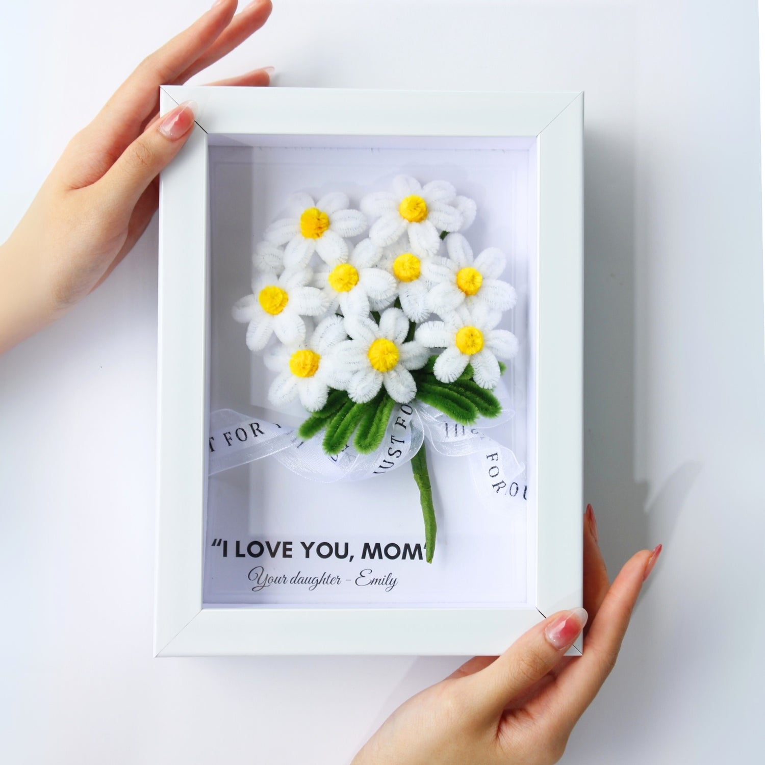 White Daisy Flower Frame