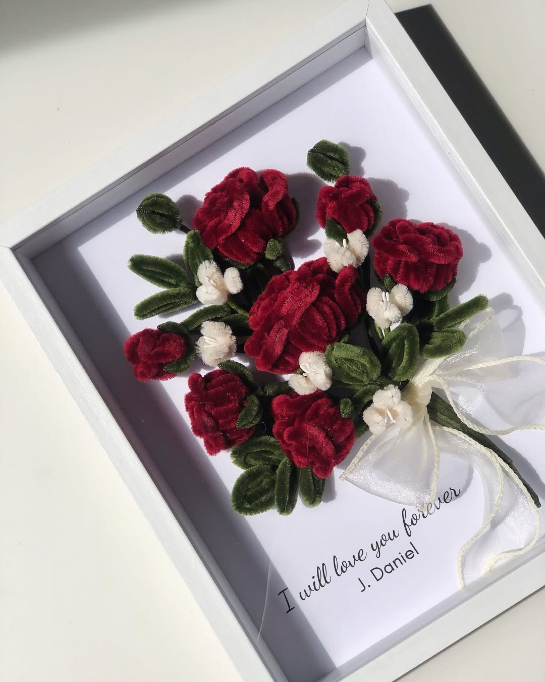 Romantic Roses Bouquet Frame