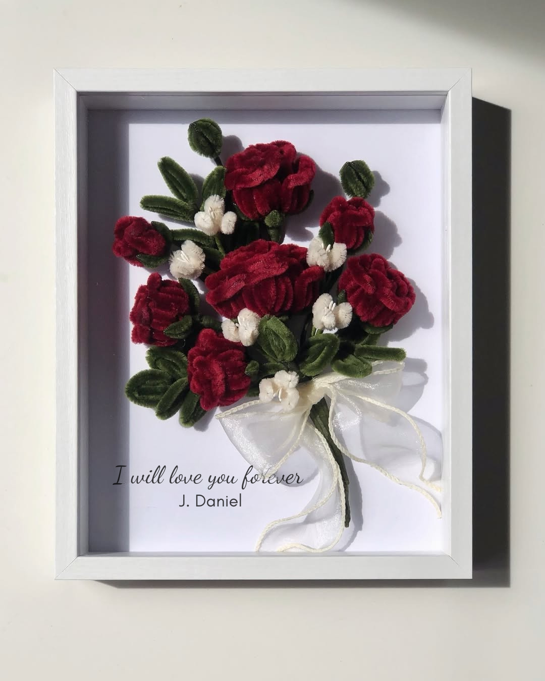 Romantic Roses Bouquet Frame